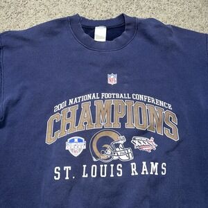Vintage St. Louis Rams 2001 NFC Champions Crewneck Mens Large